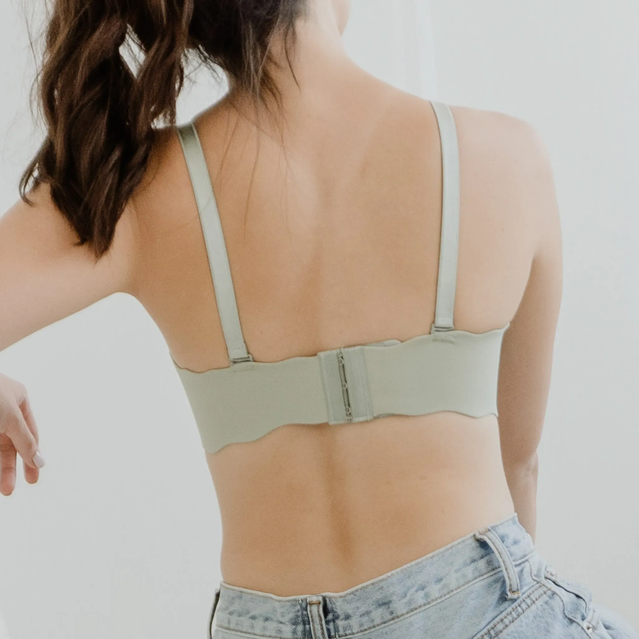 Perk Me Up! Seamless Super Push Up Wireless Bra in Matte Sage