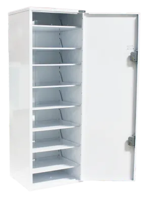 Pharmacy Medical - DTC02 MEDICINE / DRUGS TOWER UNIT | 8 HEIGHT ADJUSTABLE FULL DEPTH SHELVES | 1650 x 580 x 490mm - lock options