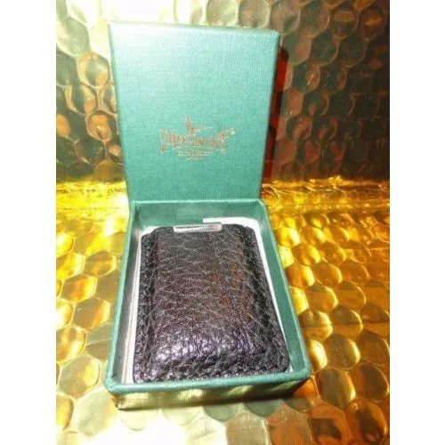 pheasant by R.D.Gomez Black Leather case and cutter NIB