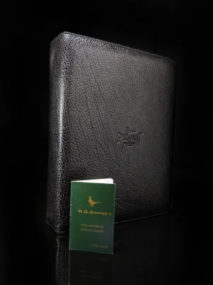 pheasant by R.D.Gomez made in Spain Black  Leather Case NIB