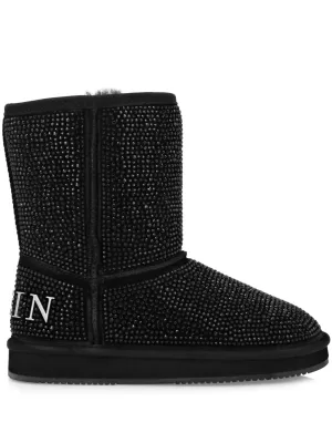 Philipp Plein crystal-embellished boots