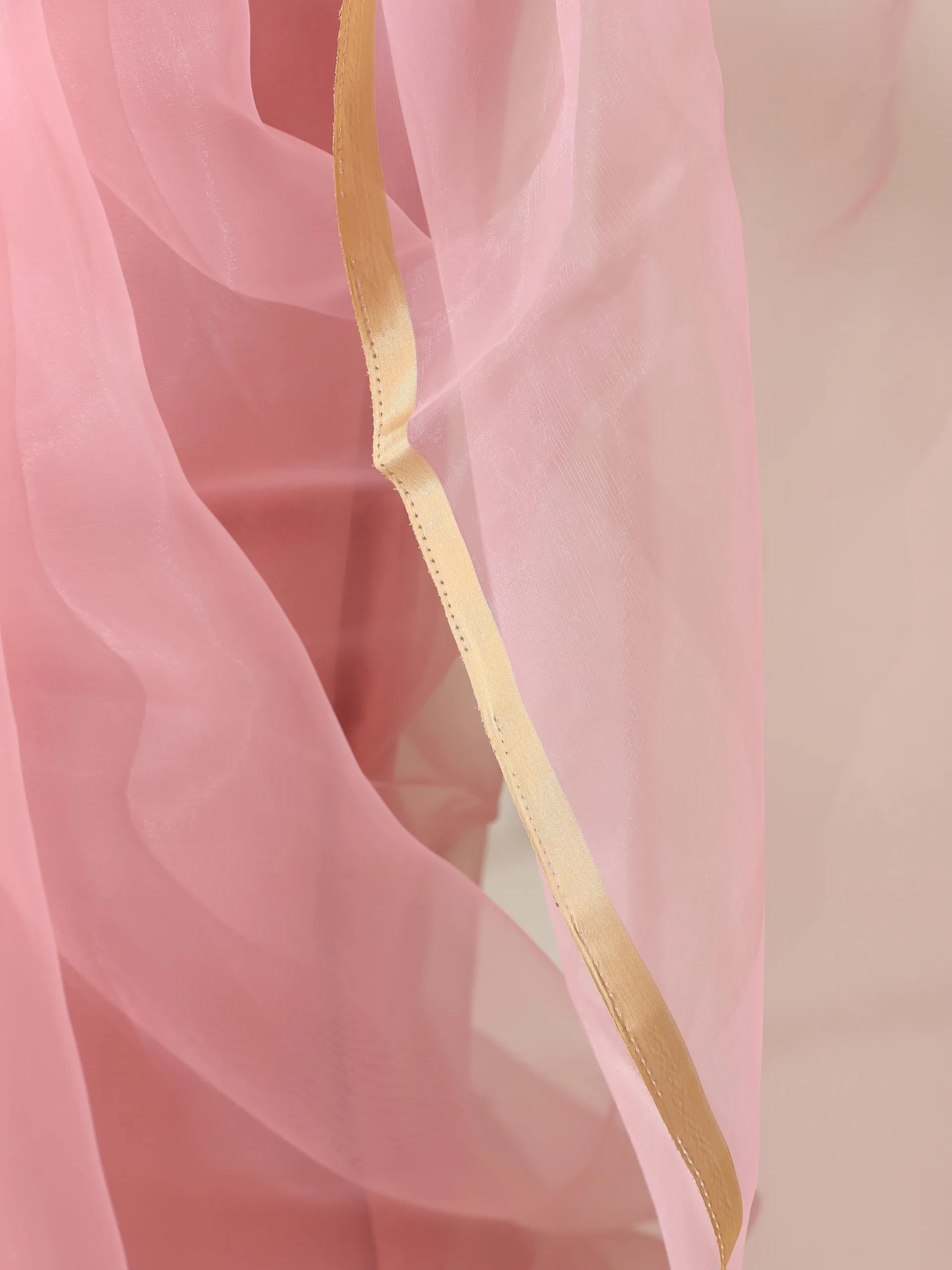 Pink Cloud Organza Saree