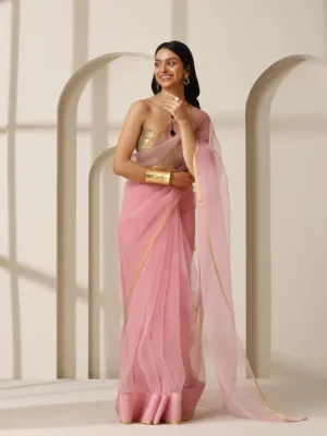 Pink Cloud Organza Saree