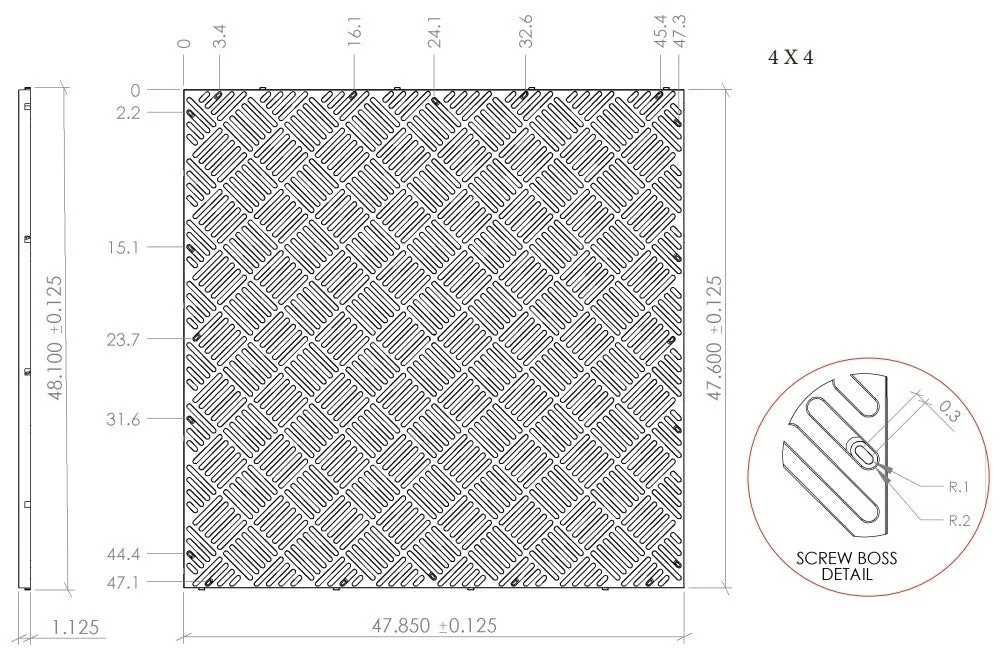 Plastic Grated Deck Panels