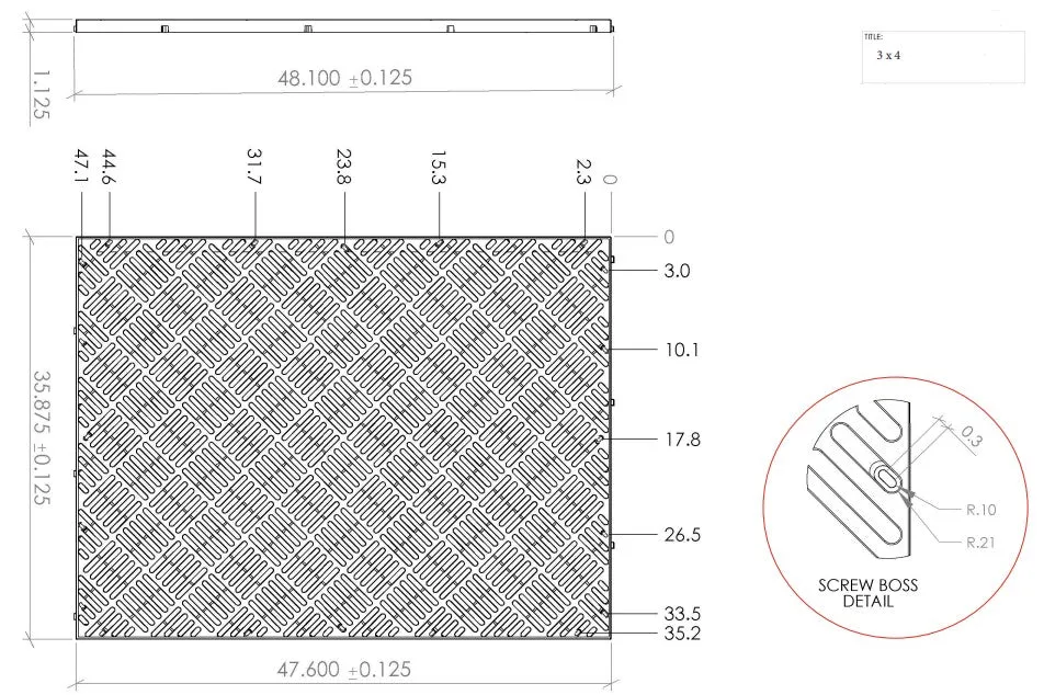 Plastic Grated Deck Panels