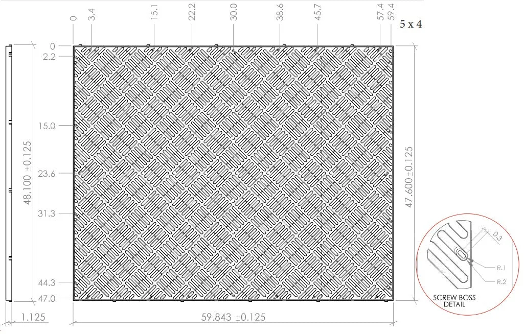 Plastic Grated Deck Panels