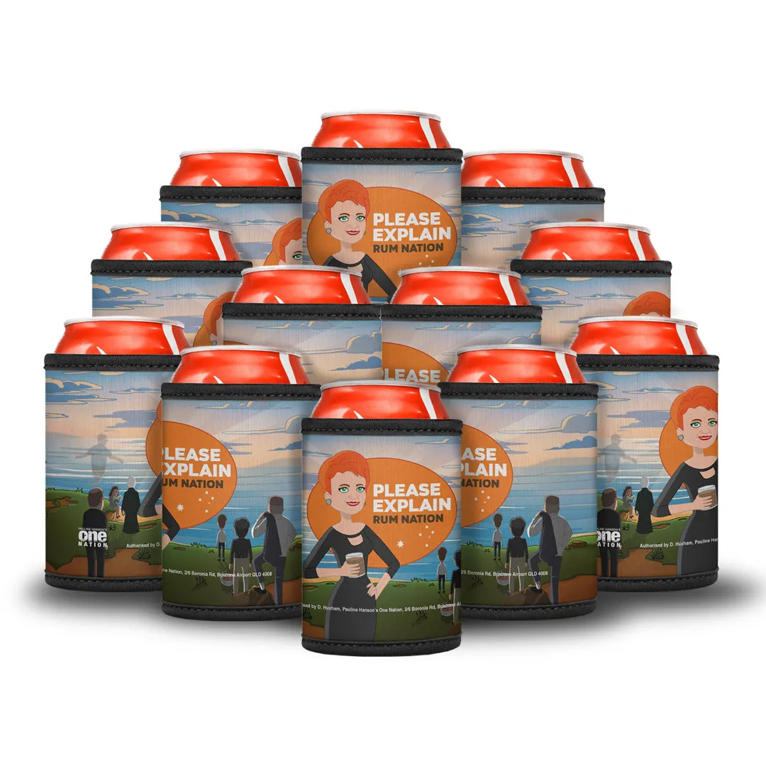'Please Explain' Rum Nation Stubby Cooler - Collectors Edition