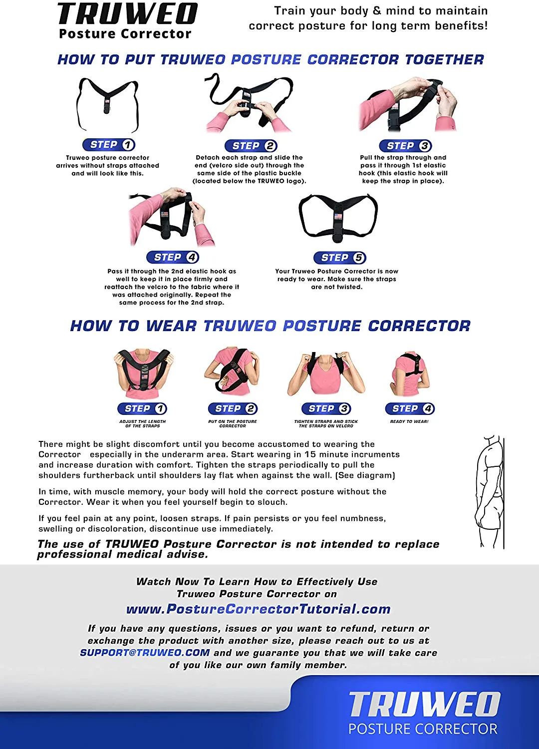 Posture Corrector For Men And Women - USA Designed Adjustable Upper Back Brace For Clavicle Support and Providing Pain Relief From Neck, Back and Shoulder (Universal)
