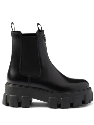 Prada Monolith leather Chelsea boots