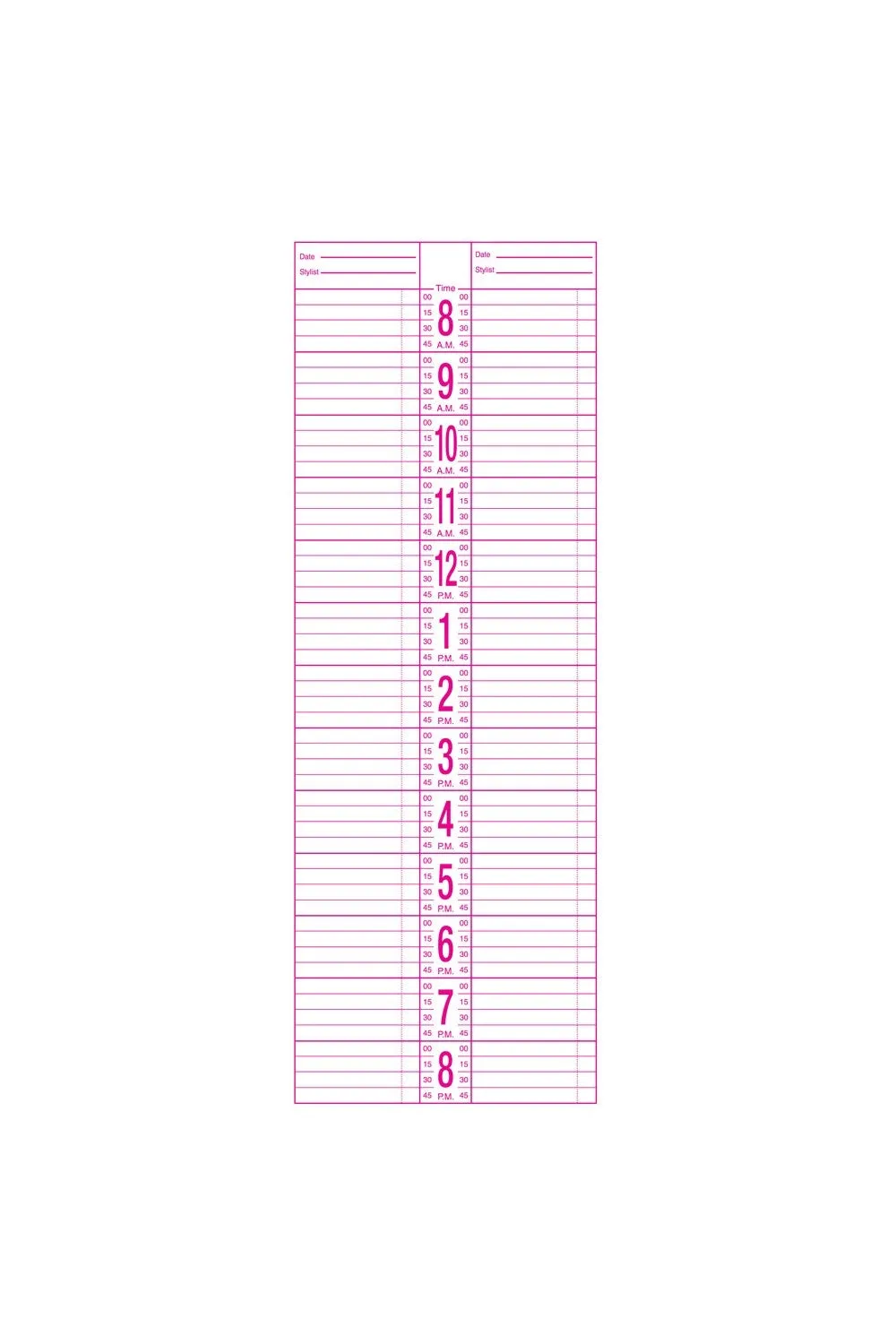 Professional 2 Column Appointment Book