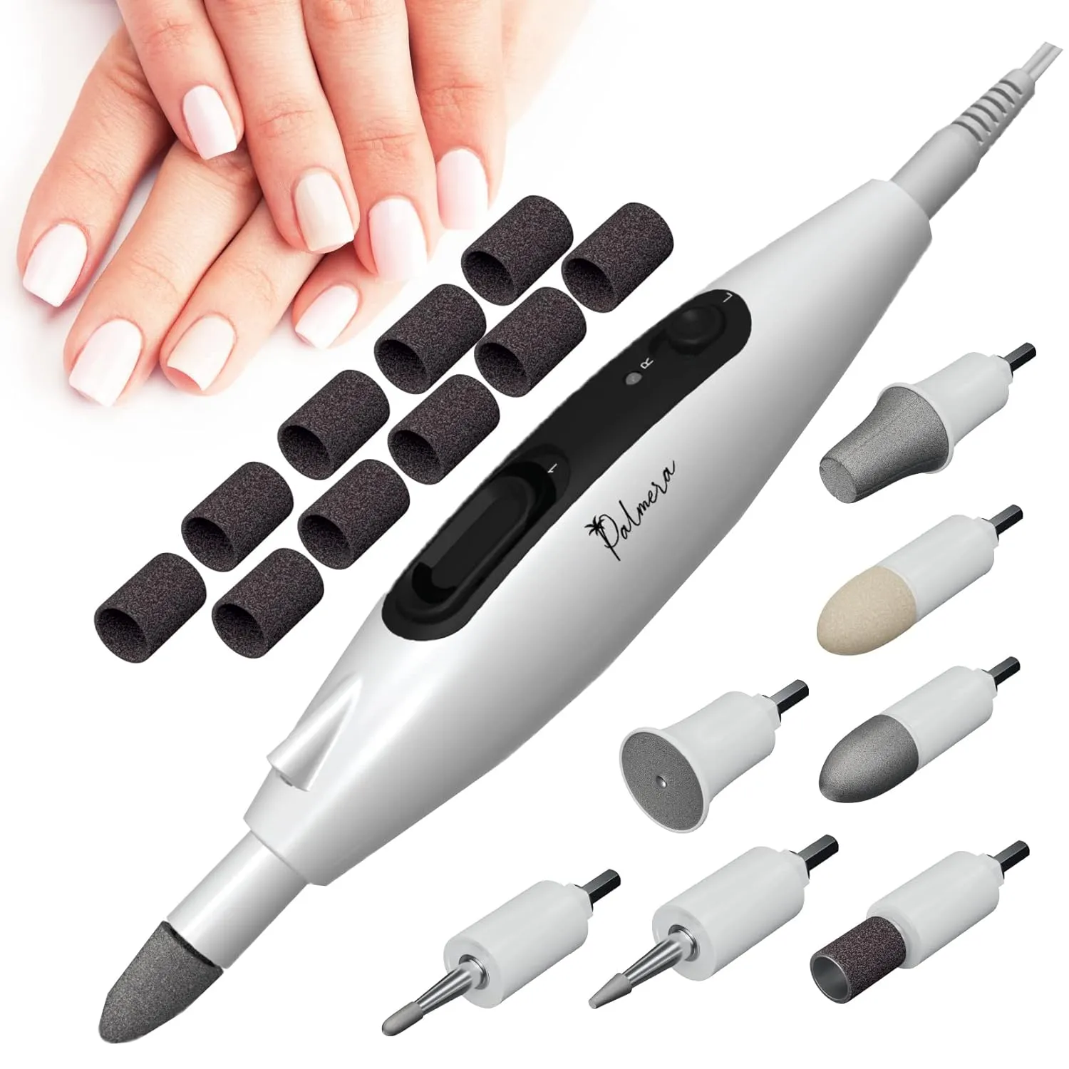 Professional Nail Drill Nail Care Kit with 17 Attachments, 30,000 RPM Motor, Adjustable Speed