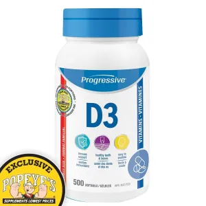 Progressive Vitamin D3 500 Gels