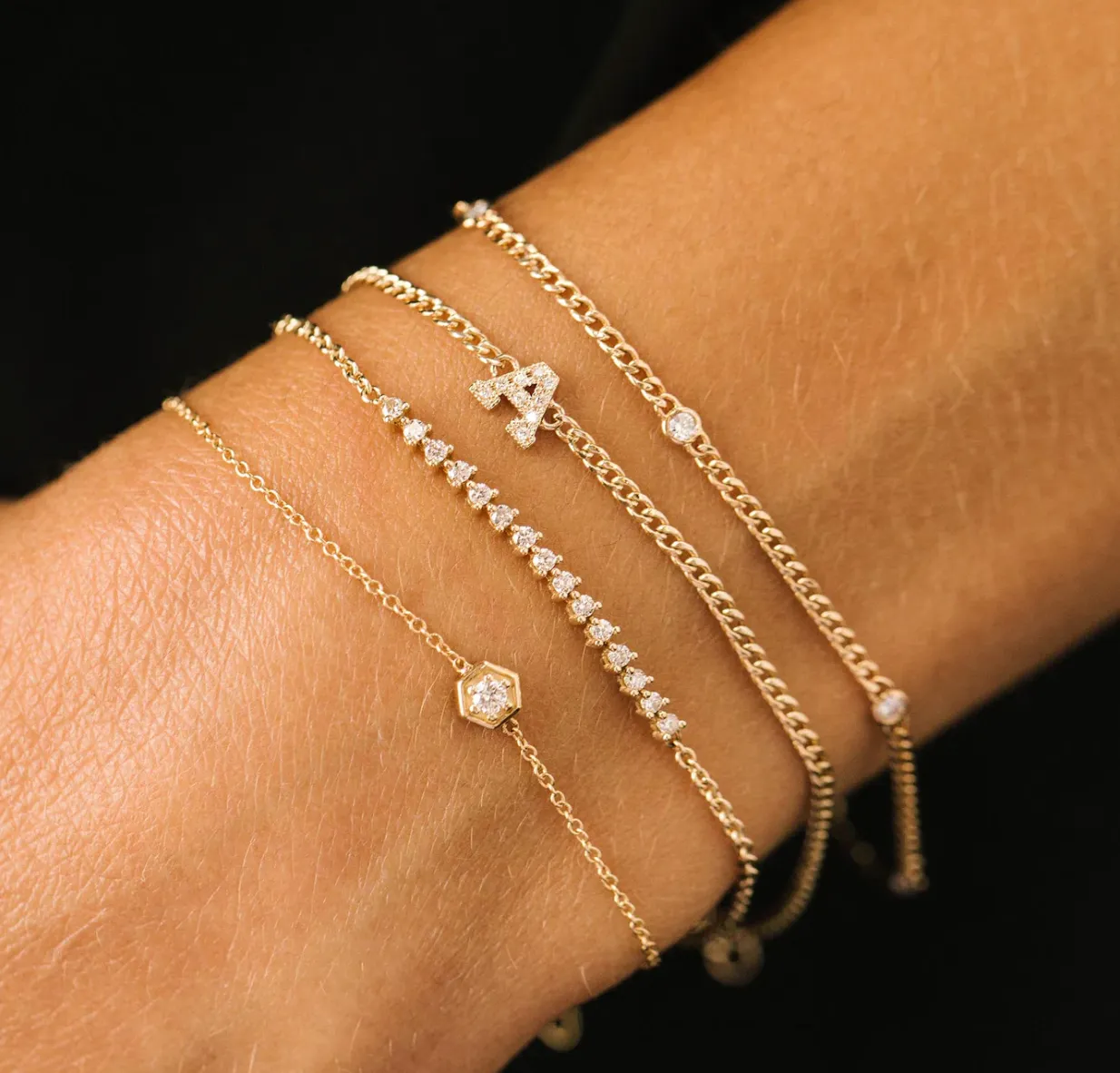 Prong Set Tennis Segment Diamond Bracelet