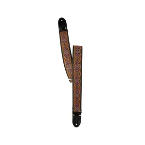 PRS 2 Inch Deluxe Retro Guitar Strap, Black/Pink