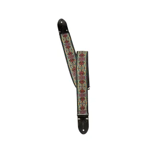 PRS 2 Inch Deluxe Retro Guitar Strap, Black/Red