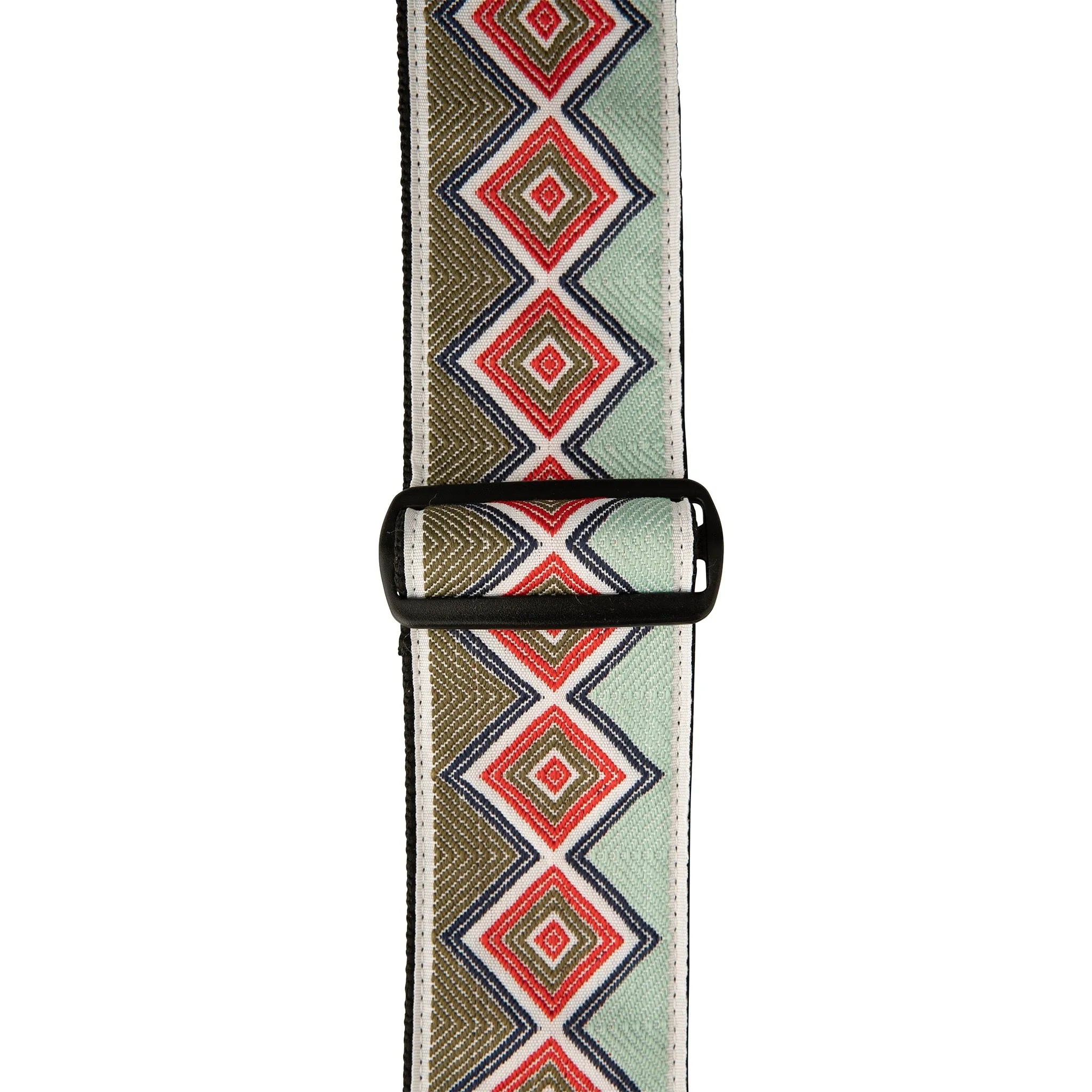 PRS 2.75 Inch Wide Retro Jacquard Guitar Strap, Green / Red