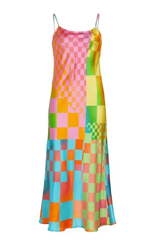 Psycheck Silk Slip Dress