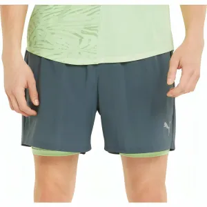 Puma 5 Inch Graphic 2 In 1 Mens Running Shorts - Grey