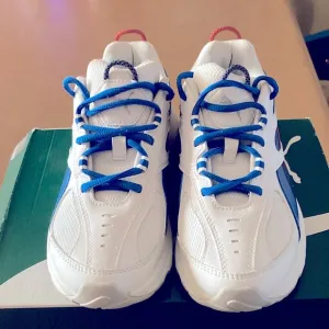 Puma Kids White and Blue Sneakers