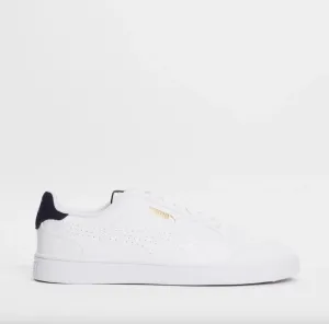 PUMA Mens White Shuffle Perforated Casual Sneakers Size 5 US (New)