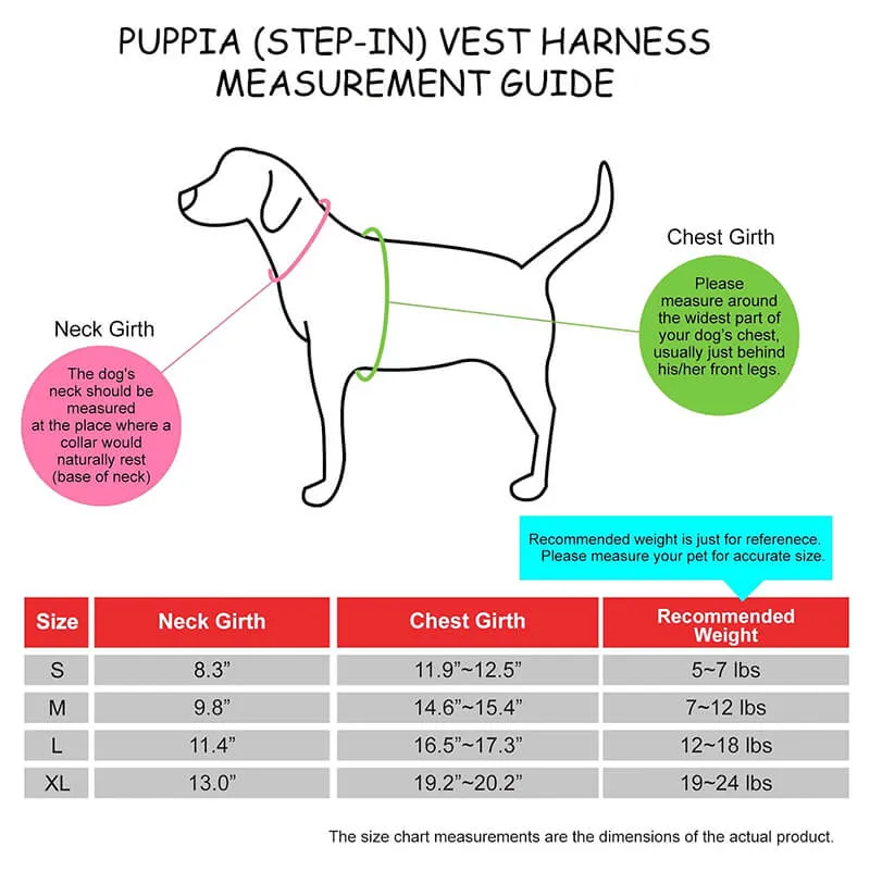 Puppia Step-In Vest Harness Kent Houndstooth