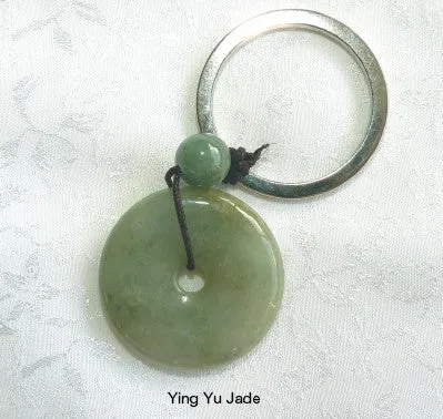 "Bi" Symbol of Heaven Burmese Jadeite Key Chain / Pendant (BJP-BI-K)