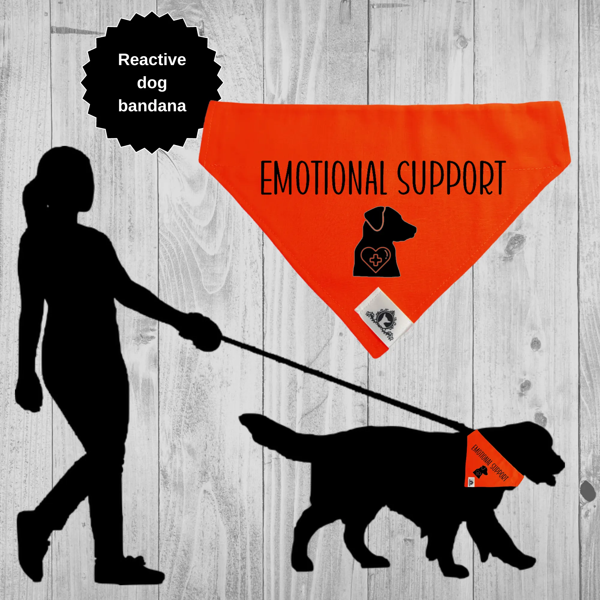 Reactive dog bandana - EMOTIONAL SUPPORT