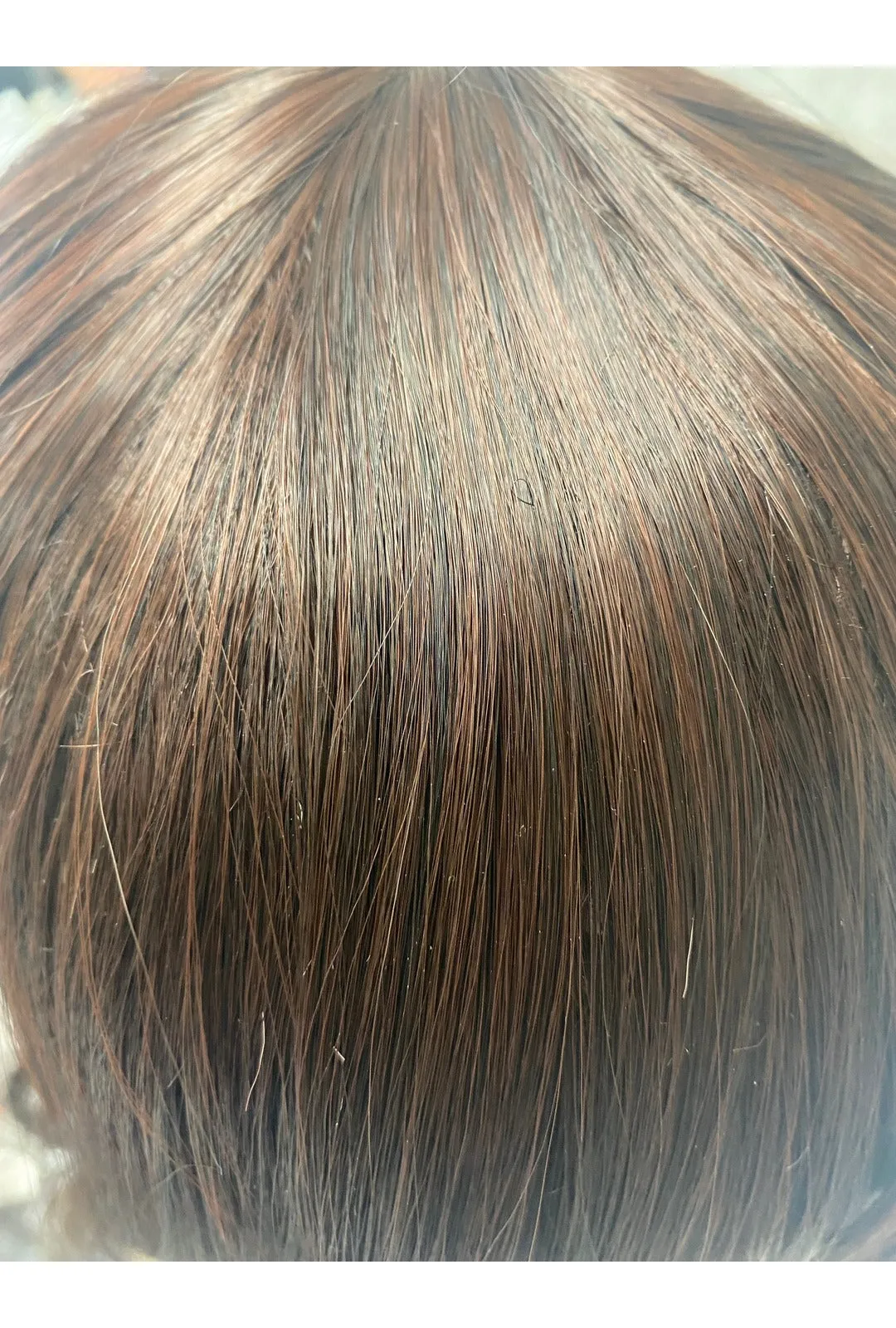 Red Brown Long Loose Wave Wig