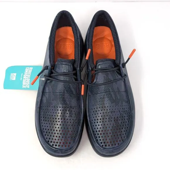 REEF Water Coast Slip On Shoes Men's Size 10 Navy Camo Cushioned NEW NWT NWOB