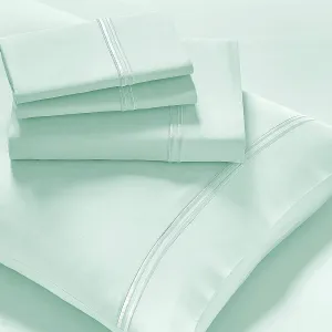 Renee Taylor Strada Embroidered 1000 TC Egyptian Cotton Quilt Cover Sets - Spa