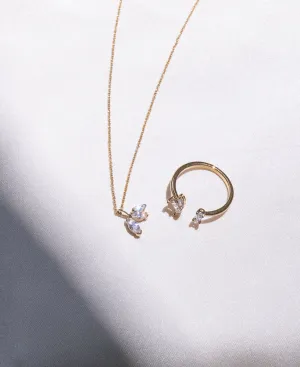 Resilience Set - Colette 14k Gold Necklace and Camille 14k Gold Open Ring