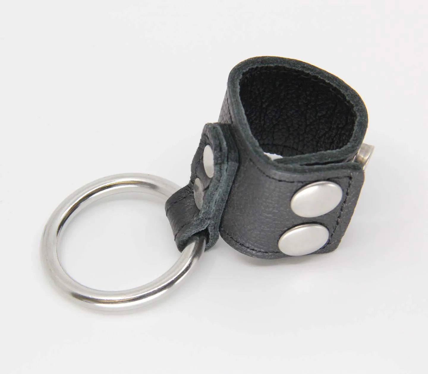 Rin005 Cock Ring W/ Leather Adjustable Quick Release Ball Stretcher