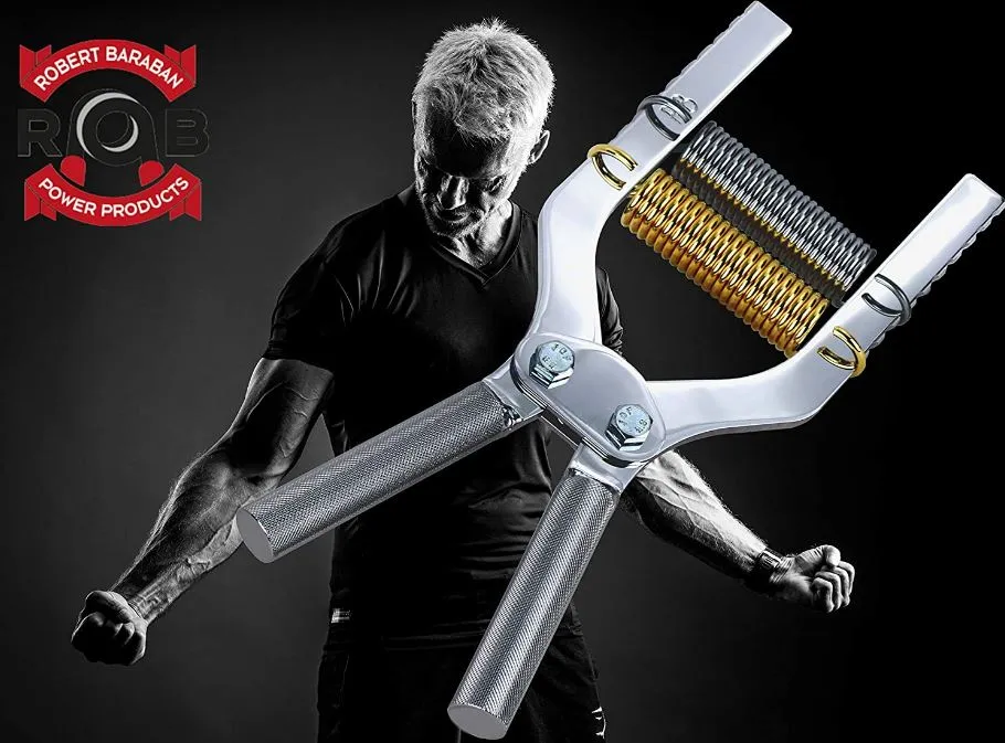 Robert Baraban Chrome Adjustable Hand Gripper 50/500lb grip strength