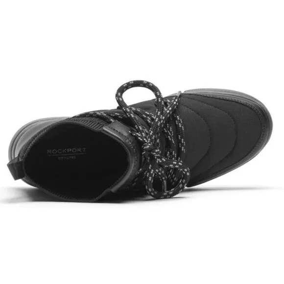 Rockport Women's R-Evolution Washable Quilted Bungee Bootie Black Noir Size 5.5