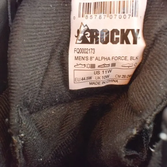 Rocky 8&quot; AlphaForce Side Zip Composite Toe Waterproof Boot
