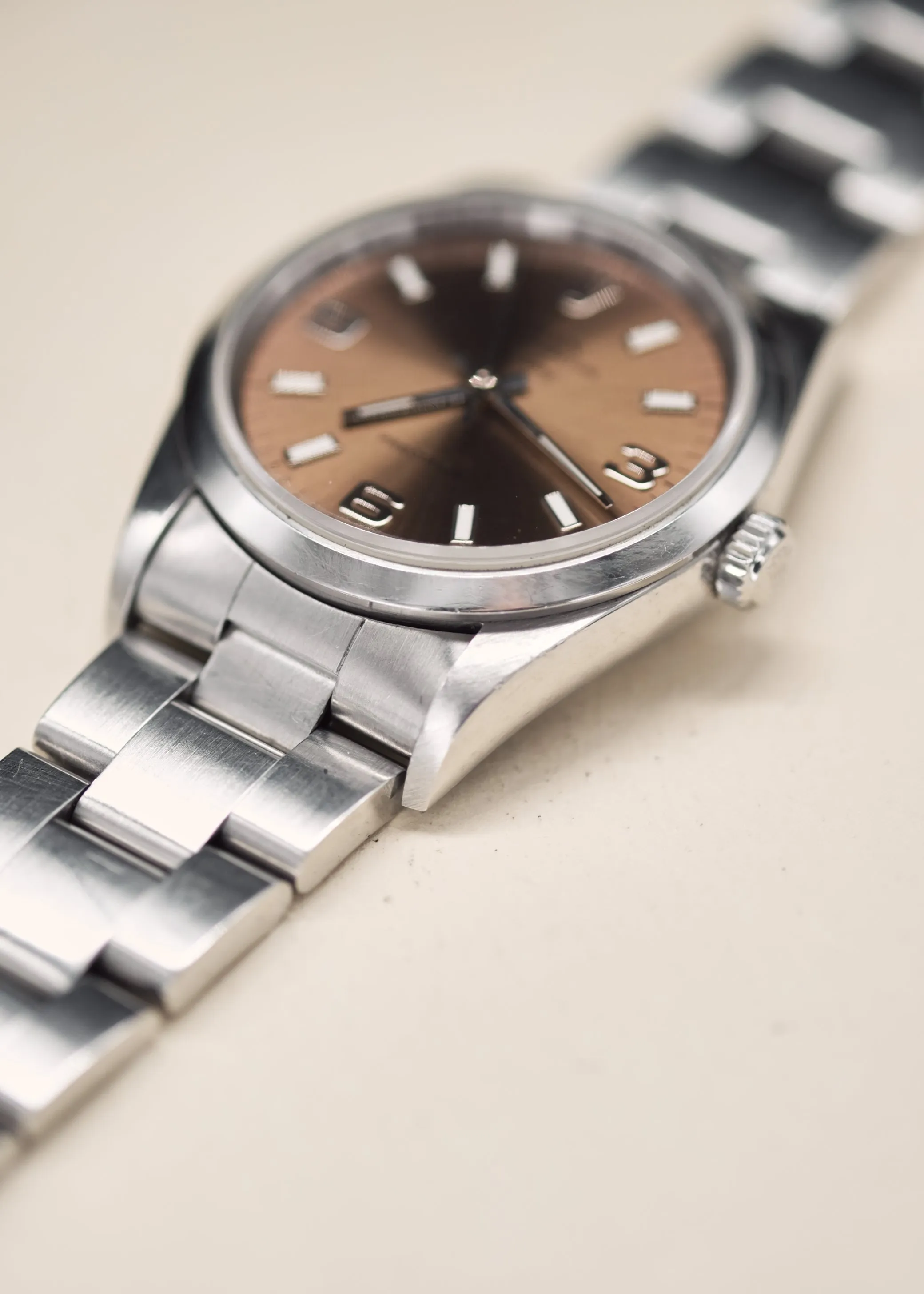 Rolex 14000 Air King Salmon Explorer Dial w/Papers- 1997
