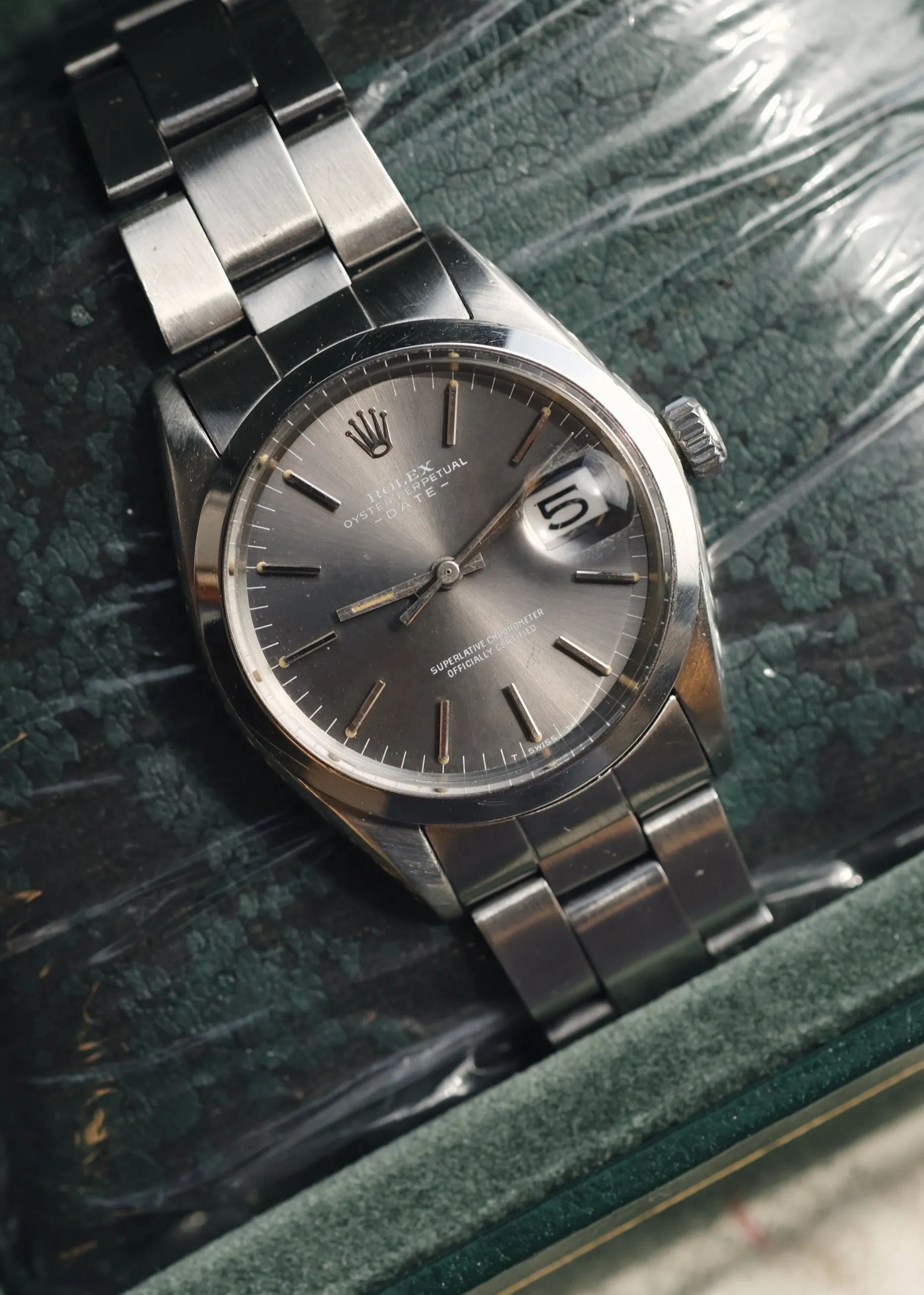 Rolex 1500 Grey Dial W/Box - 1970