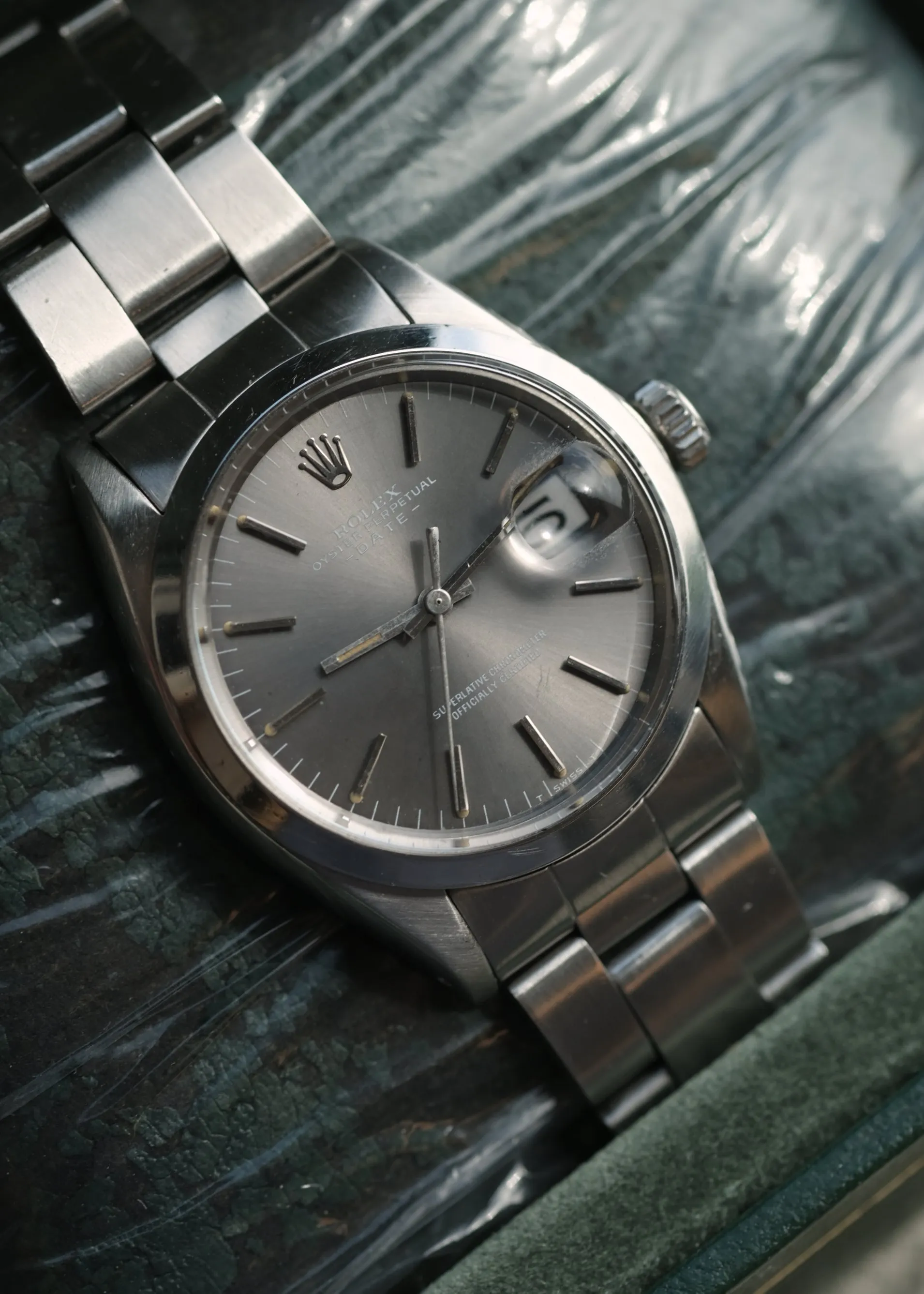 Rolex 1500 Grey Dial W/Box - 1970