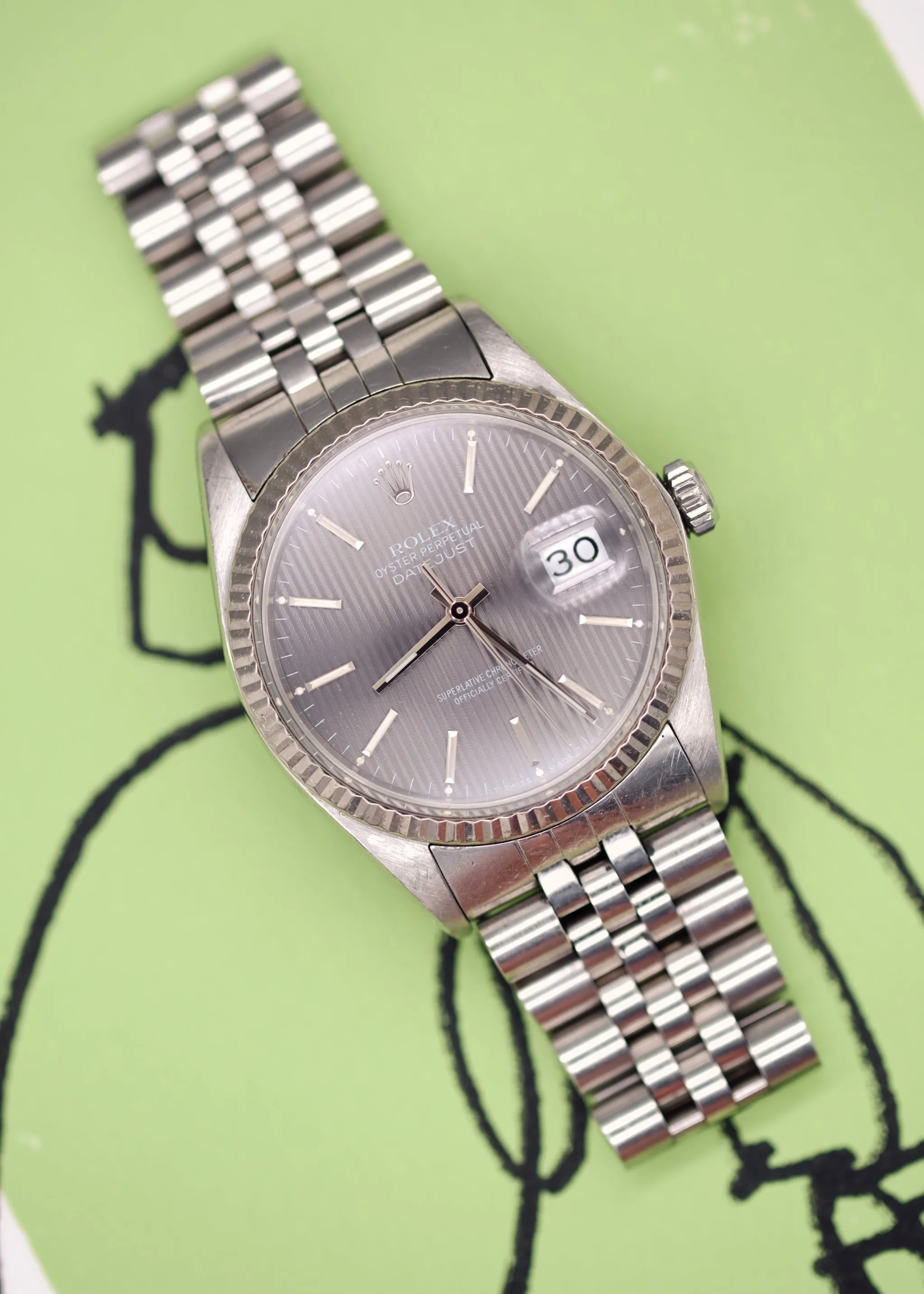 Rolex 16014 Grey Tapestry Dial - 1985