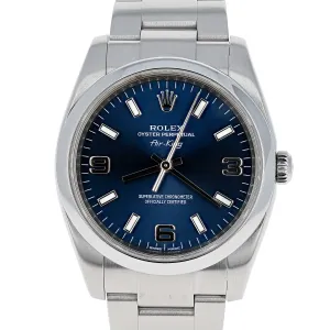 Rolex Air-King 114200 Blue Arabic Explorer Oyster Steel 34 mm