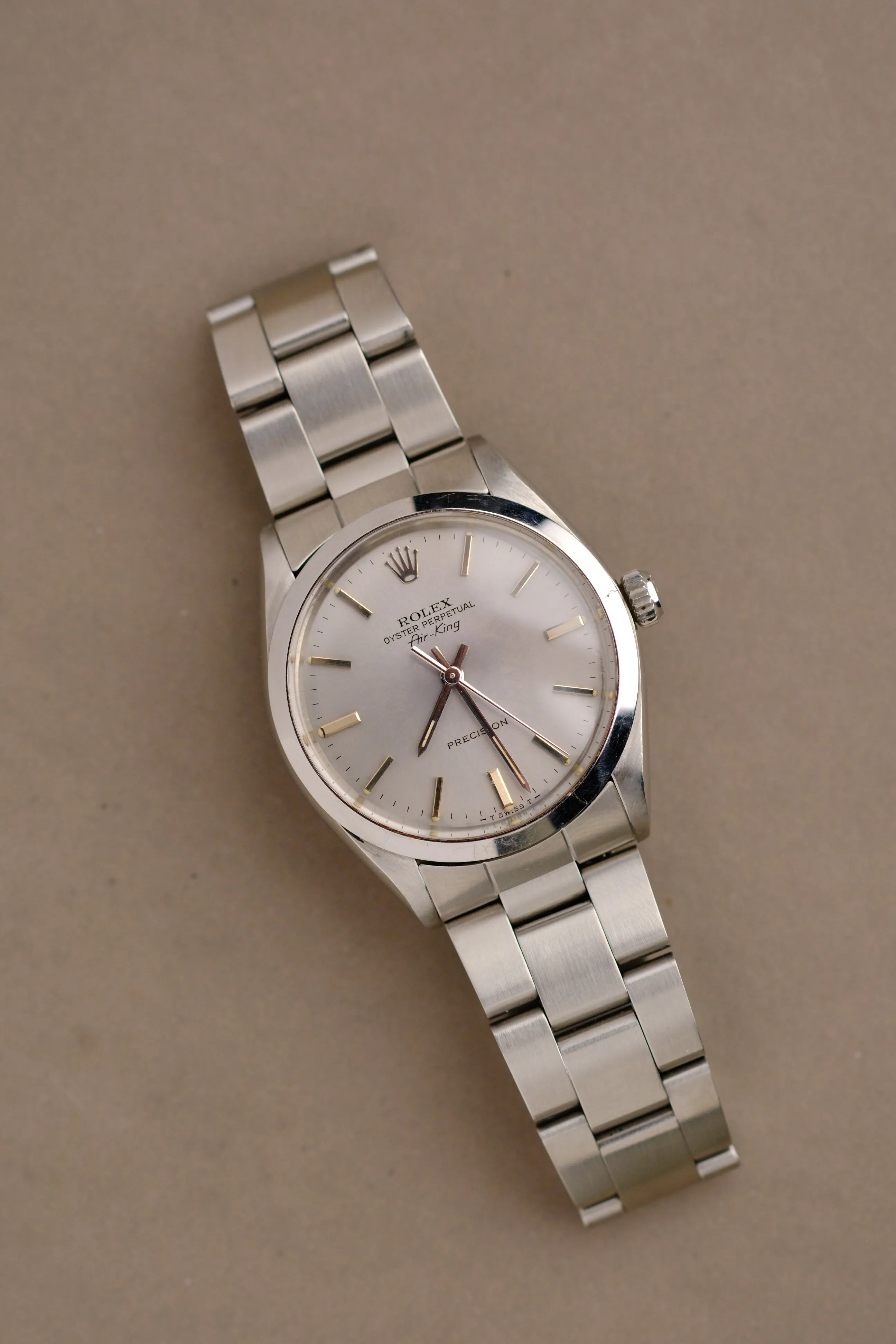 Rolex Air-King 5500 Grey Dial w/ Cream Patina - 1984