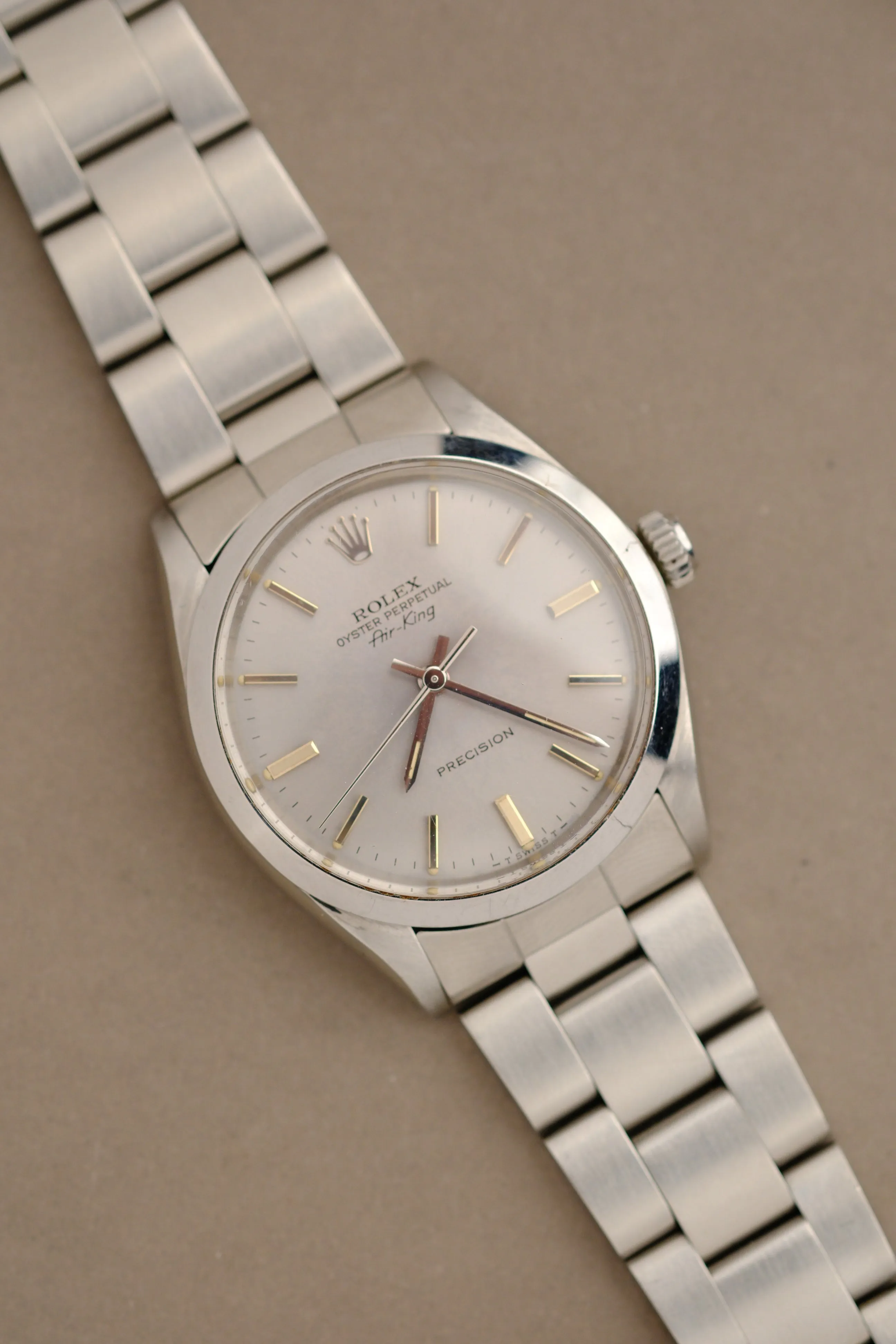 Rolex Air-King 5500 Grey Dial w/ Cream Patina - 1984