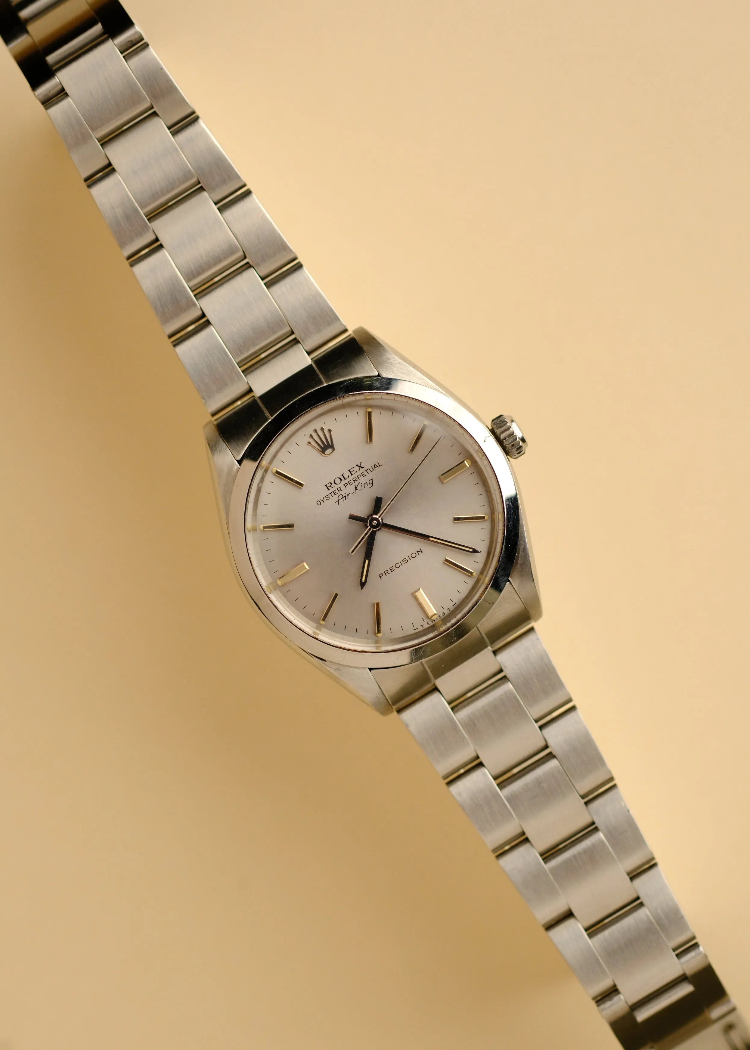 Rolex Air-King 5500 Grey Dial w/ Cream Patina - 1984