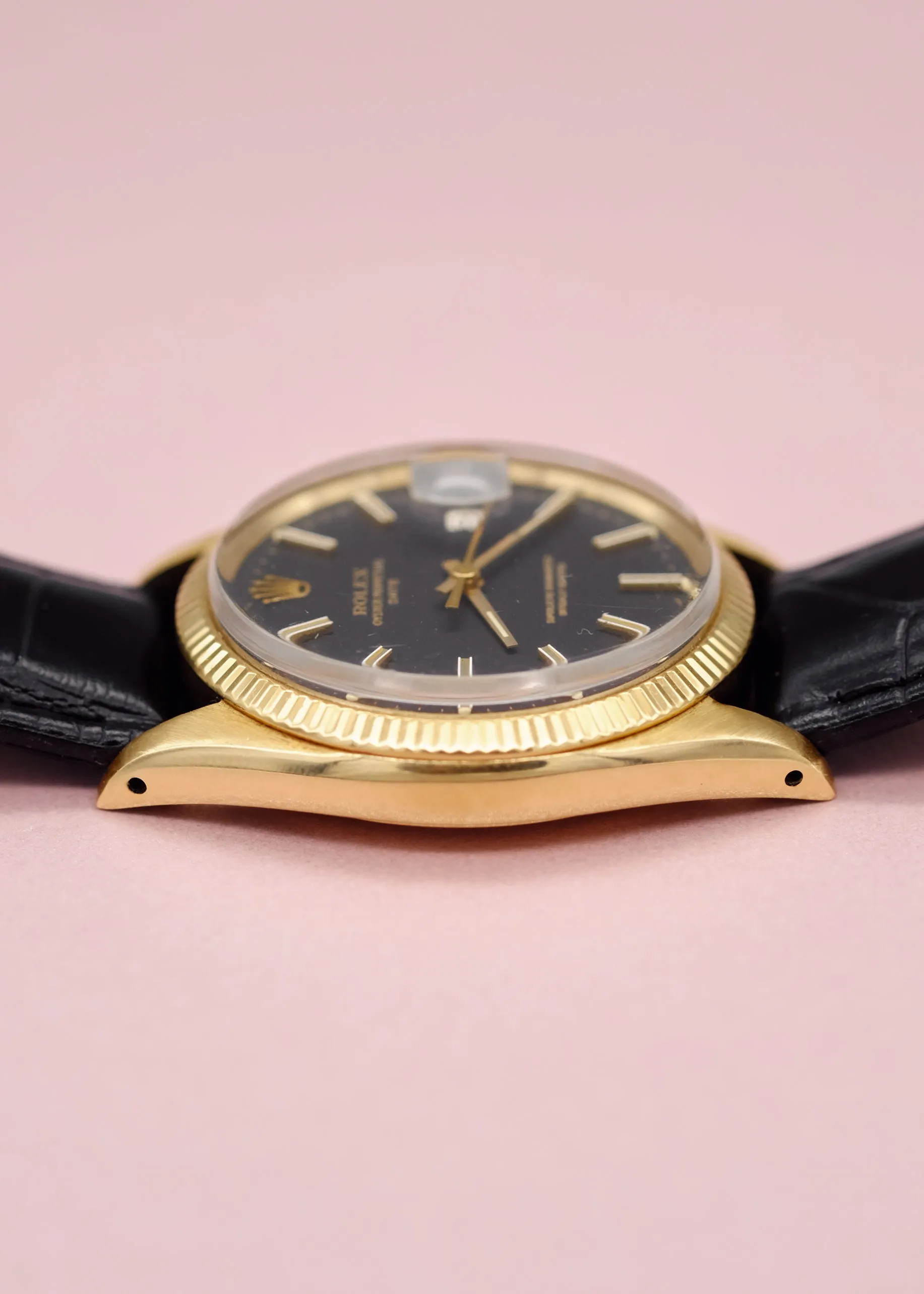 Rolex Date 1503 Matte Black Dial w/Cream Patina- 1972