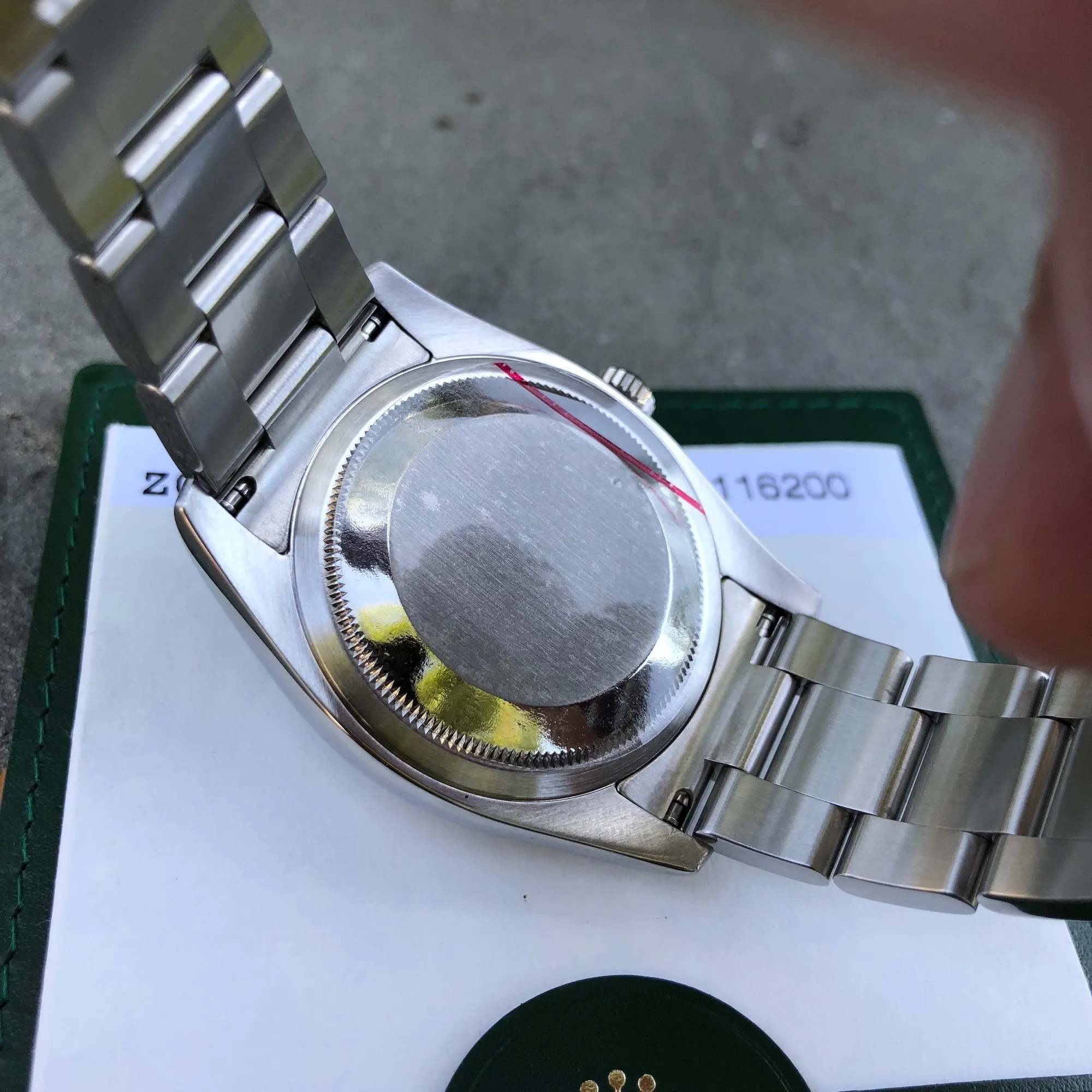 Rolex Datejust 116200 Oyster Perpetual White Roman 36mm Wristwatch Box & Papers