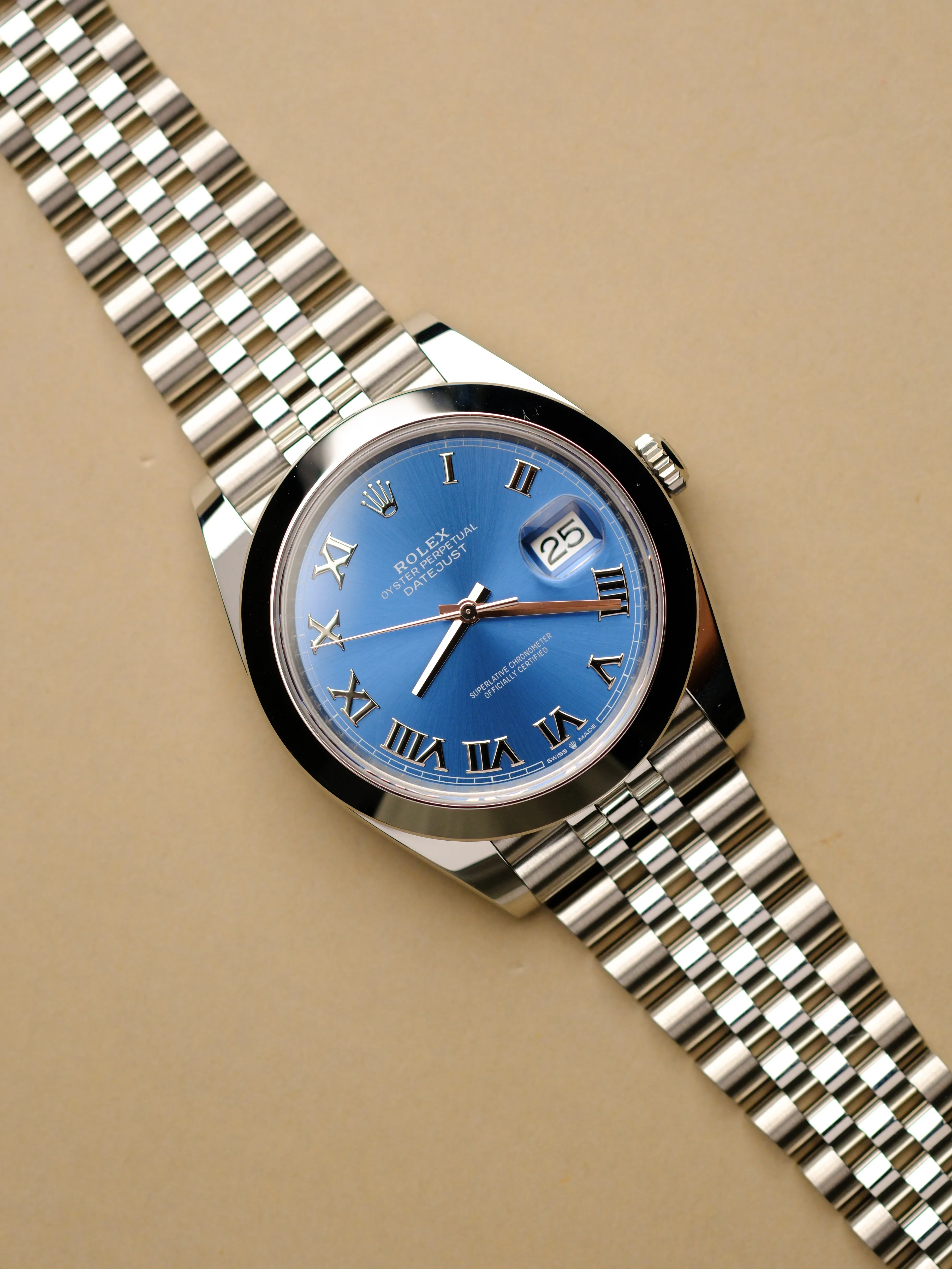 Rolex Datejust 126300 Blue Roman Dial w/Card - 2024