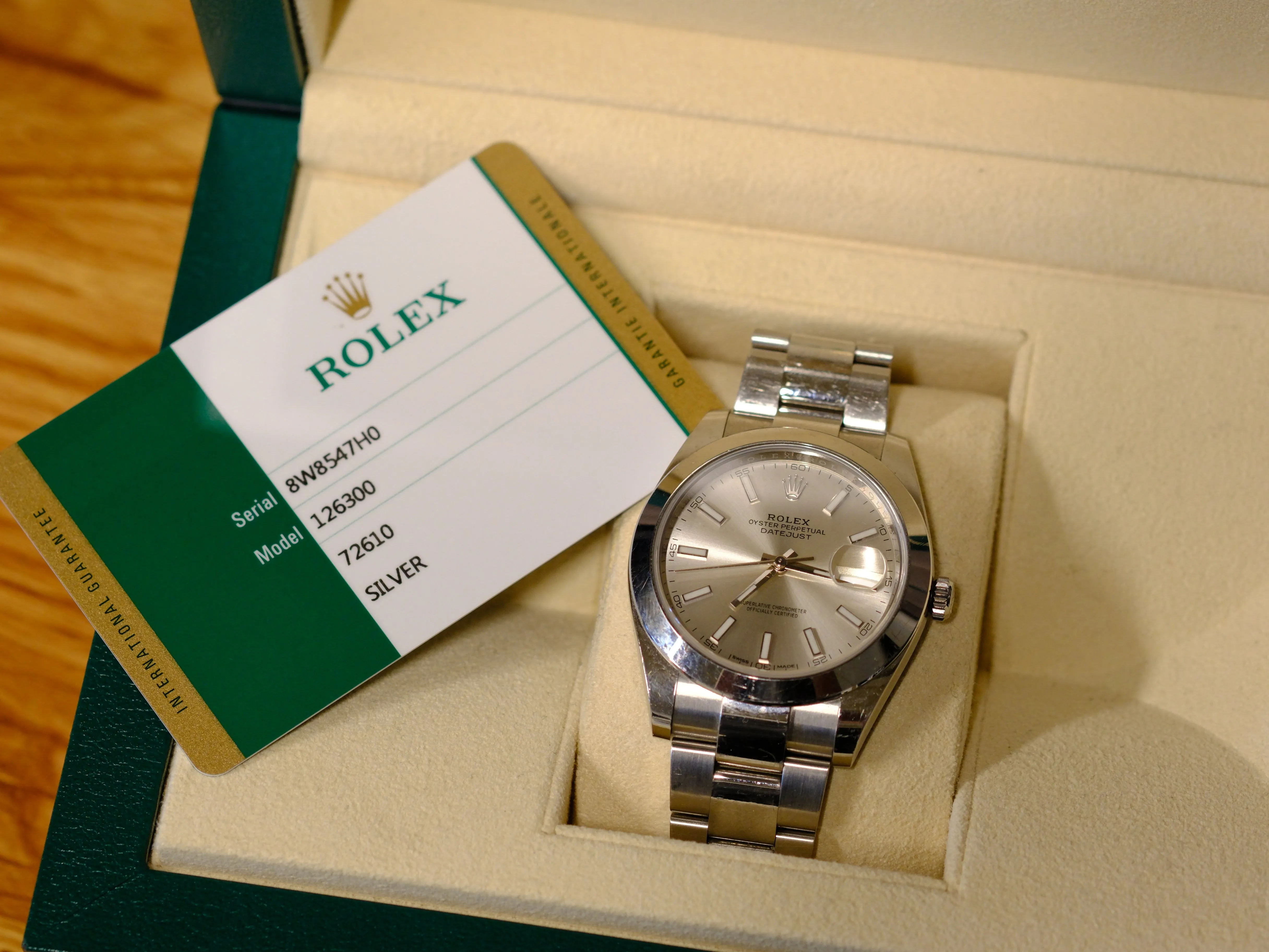 Rolex Datejust 126300 Silver Dial Box &amp; Card - 2019