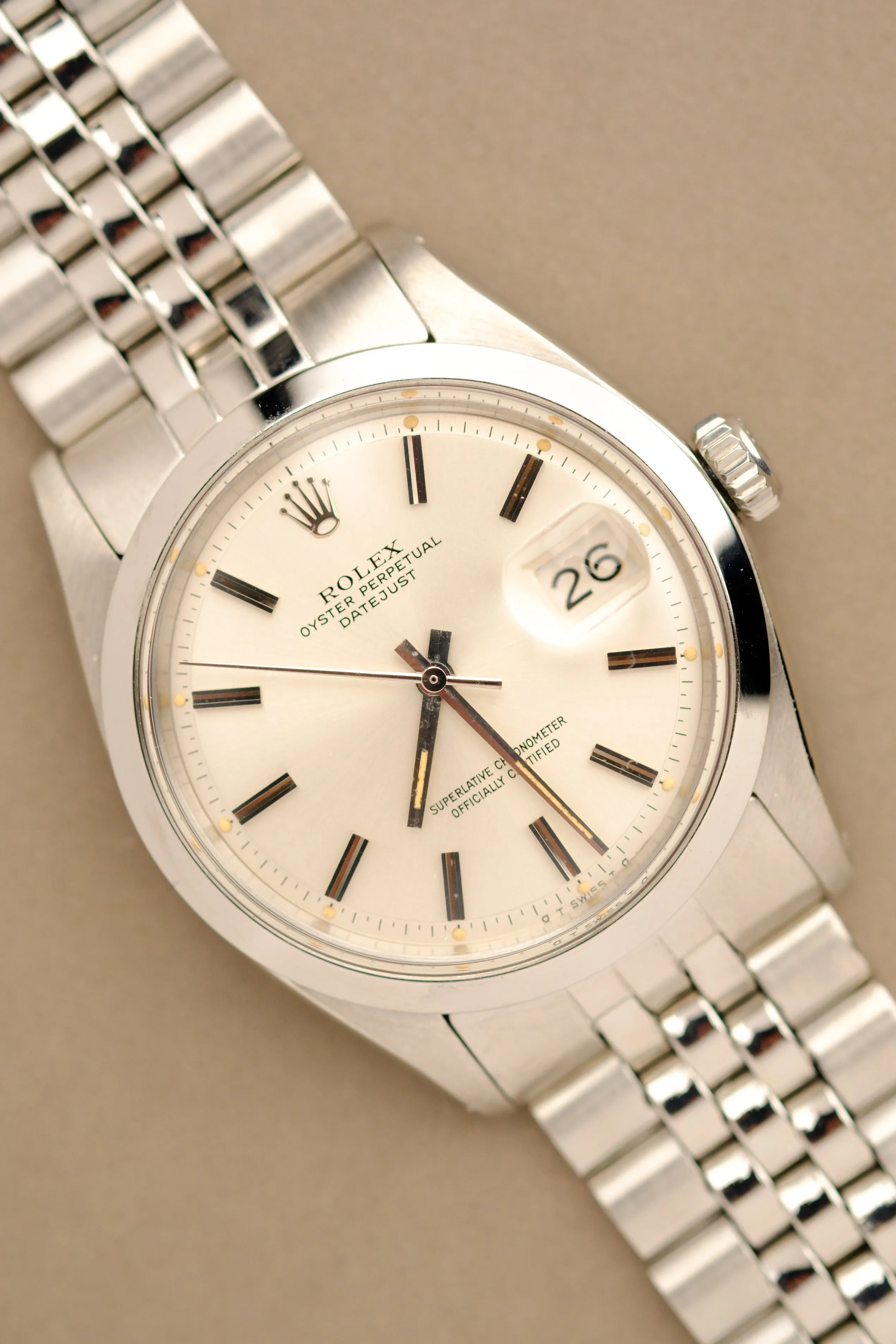 Rolex Datejust 1600 Cream Patina Sigma Dial - 1971