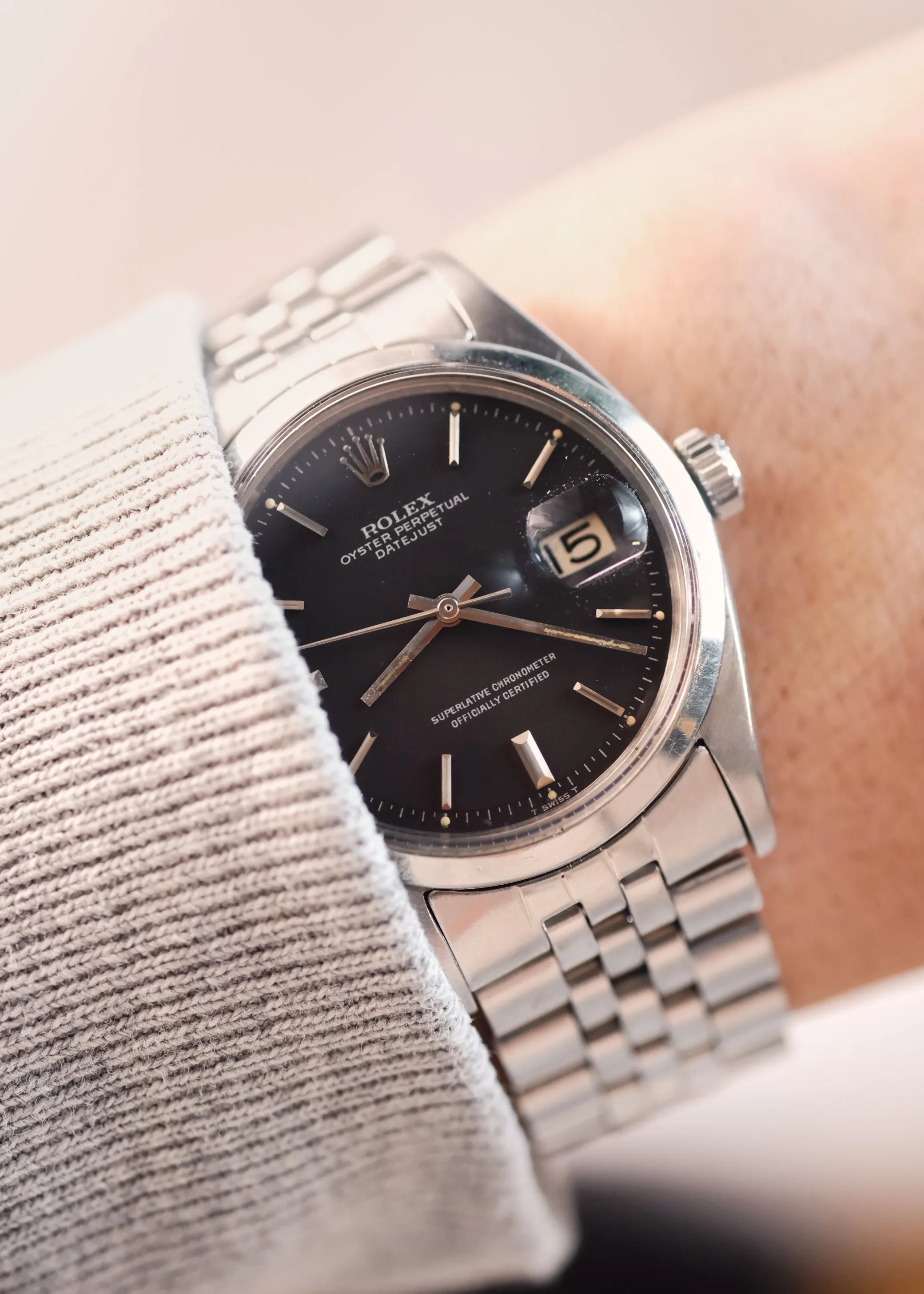 Rolex Datejust 1600 Matte Black Dial - 1960