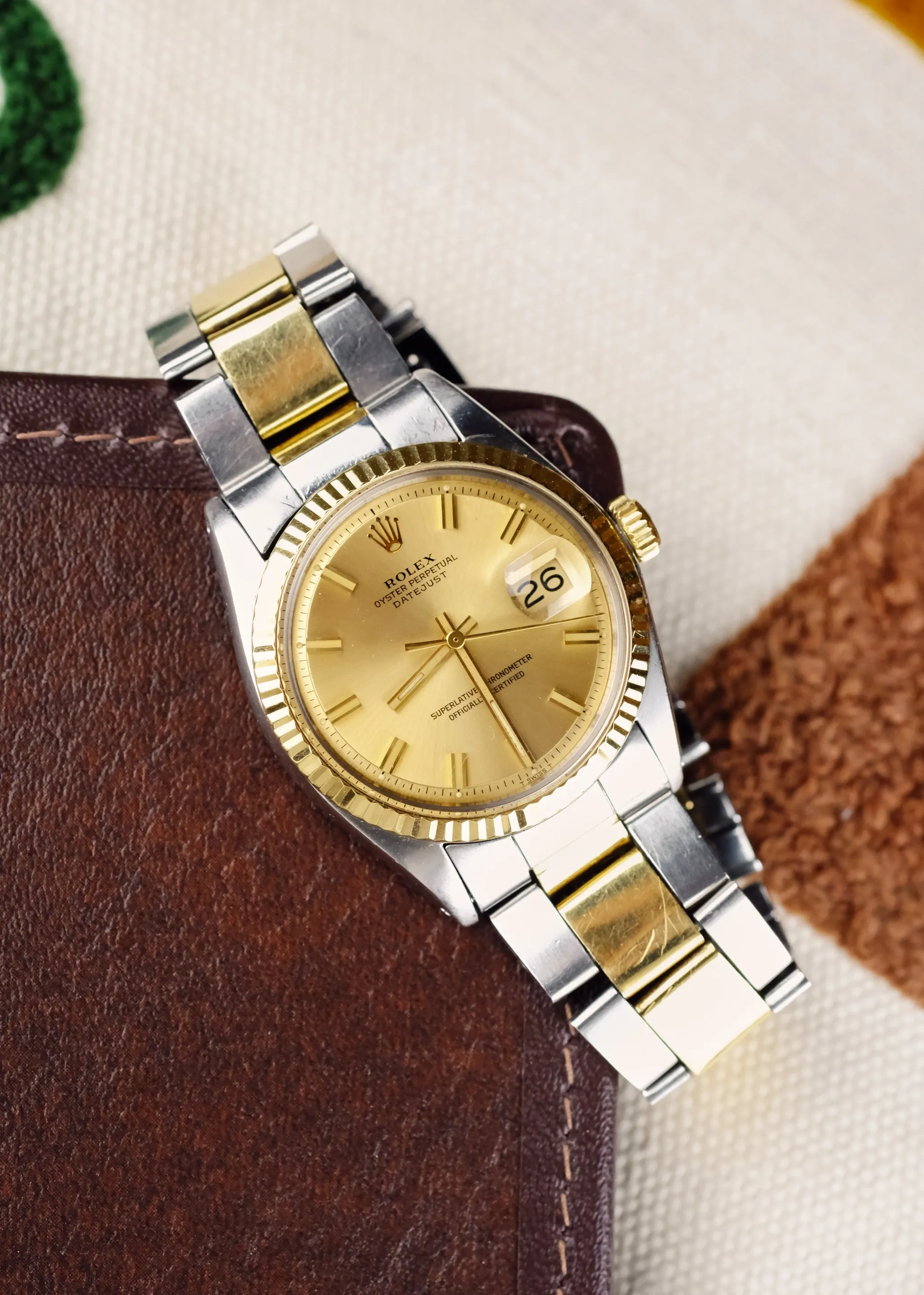 Rolex Datejust 1601 Champagne 'Wide Boy' Dial - 1972